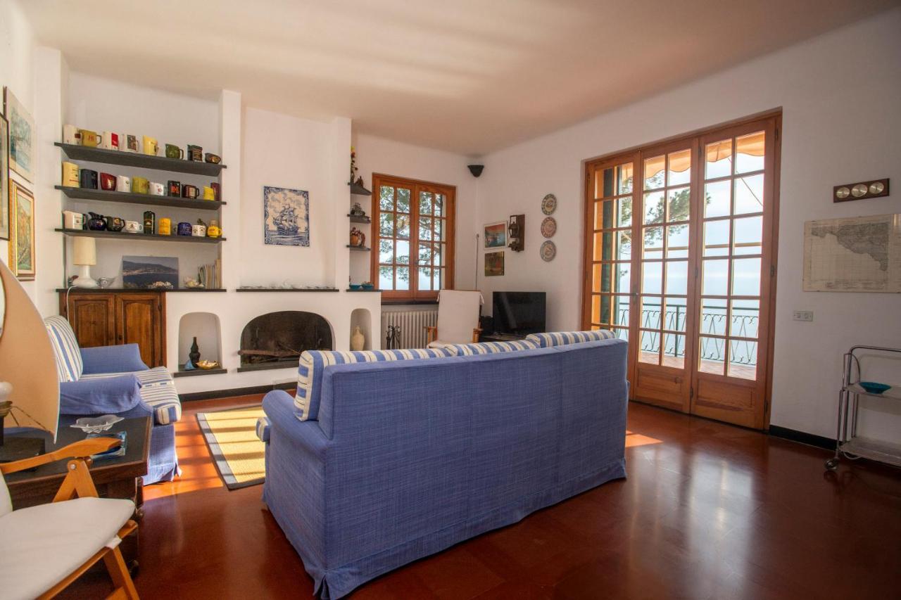 080 - La Villa Storica Il Vigneto 45B, Terrazza Sul Mare - Parcheggio Privato Gratis Монелья Экстерьер фото